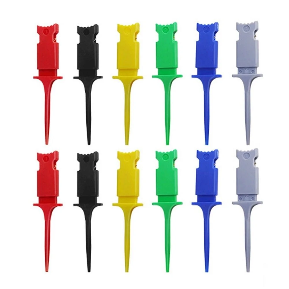 P5013 Crocodile Clip Test Hooks - 12pcs 6 Colors Test Probe for Electronics
