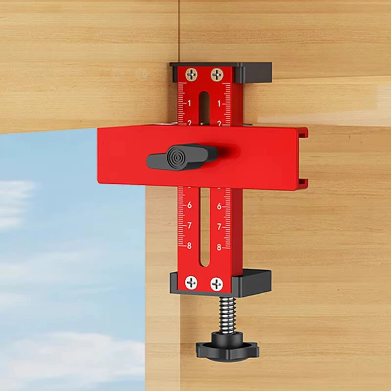 Adjustable Cabinet Door Jig - Aluminum Alloy 2-in-1 Tool for 0-75mm Thickness