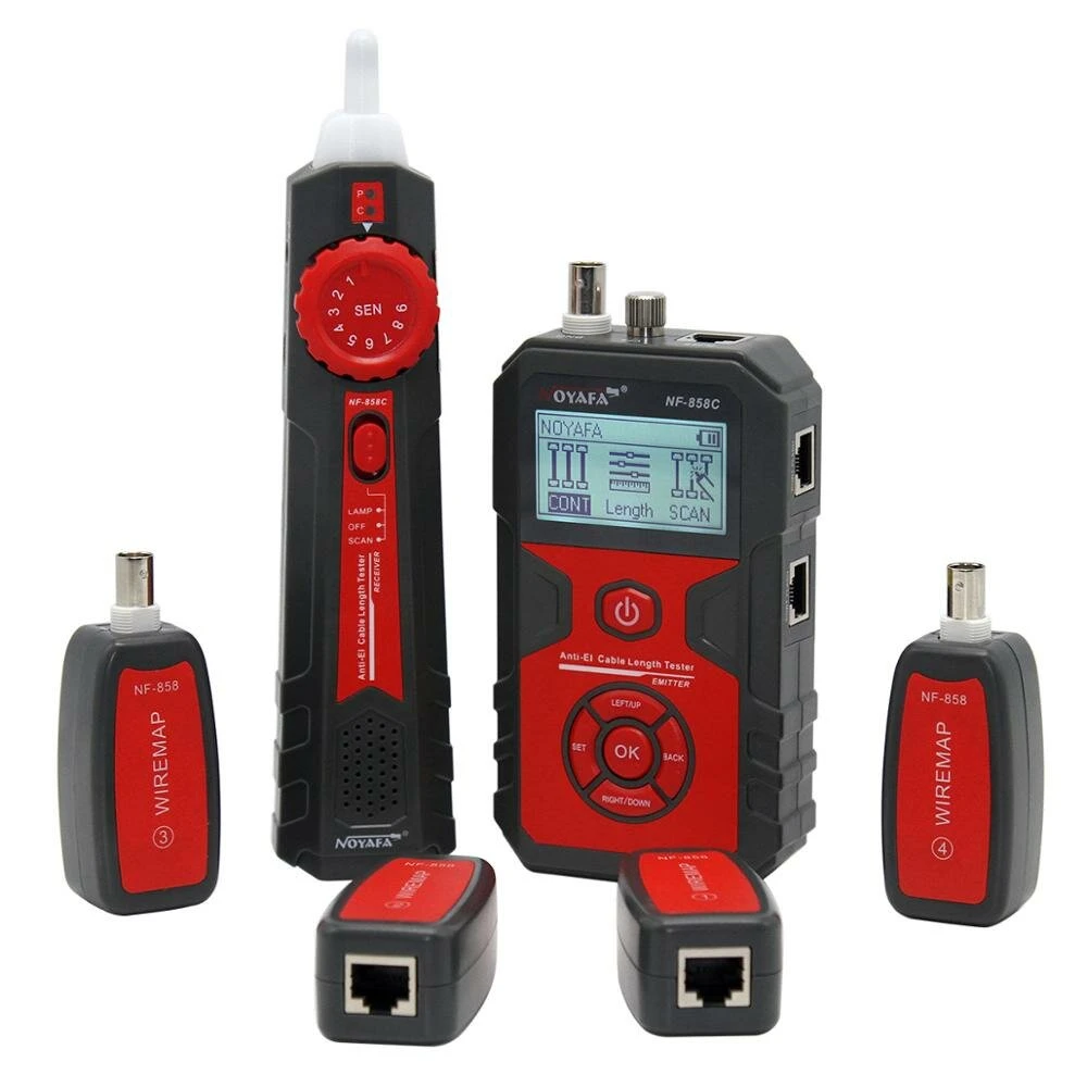 NOYAFA NF-858C Cable Tester | Wire Tracker & Length Finder | Portable Network Cable Locator
