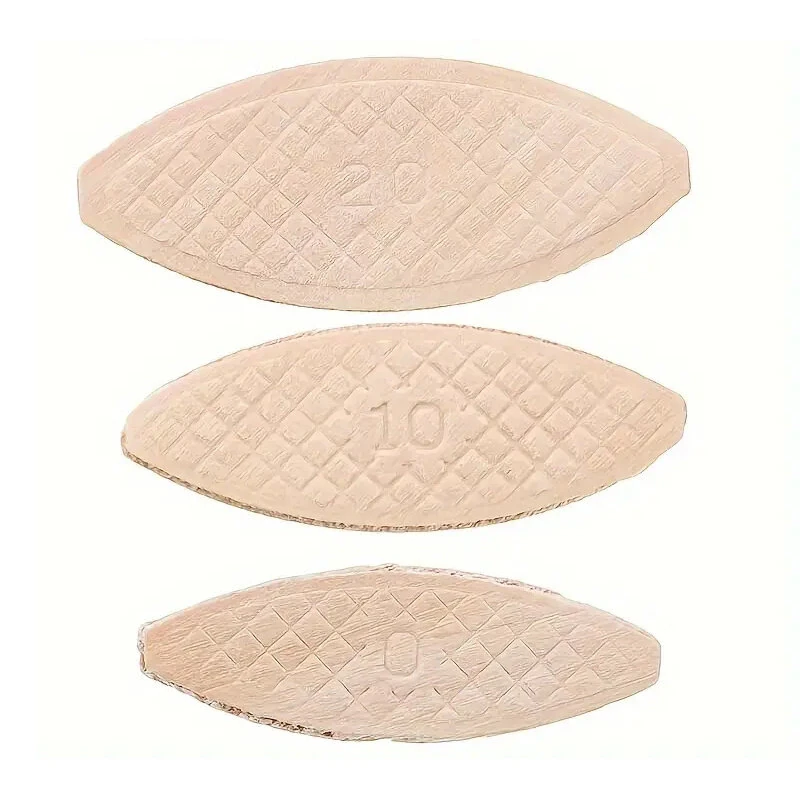 Woodworking Biscuit Joiner Kit - 100pcs Assorted #0 #10 #20 Wooden Biscuits for Plate Joiners