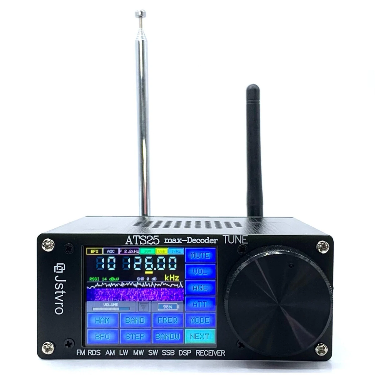 SI4732 ATS-25max-DECODER DSP Radio Receiver | FM/LW/MW/SW/SSB | WiFi & CW/RTTY Decoding