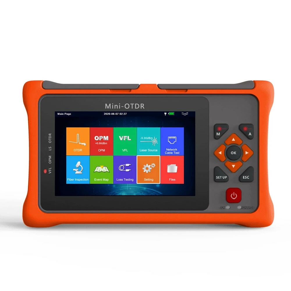 TM1100-A22S Portable Mini OTDR | 1550nm 22dB Fiber Optic Reflectometer | 4.3-Inch Touch Screen