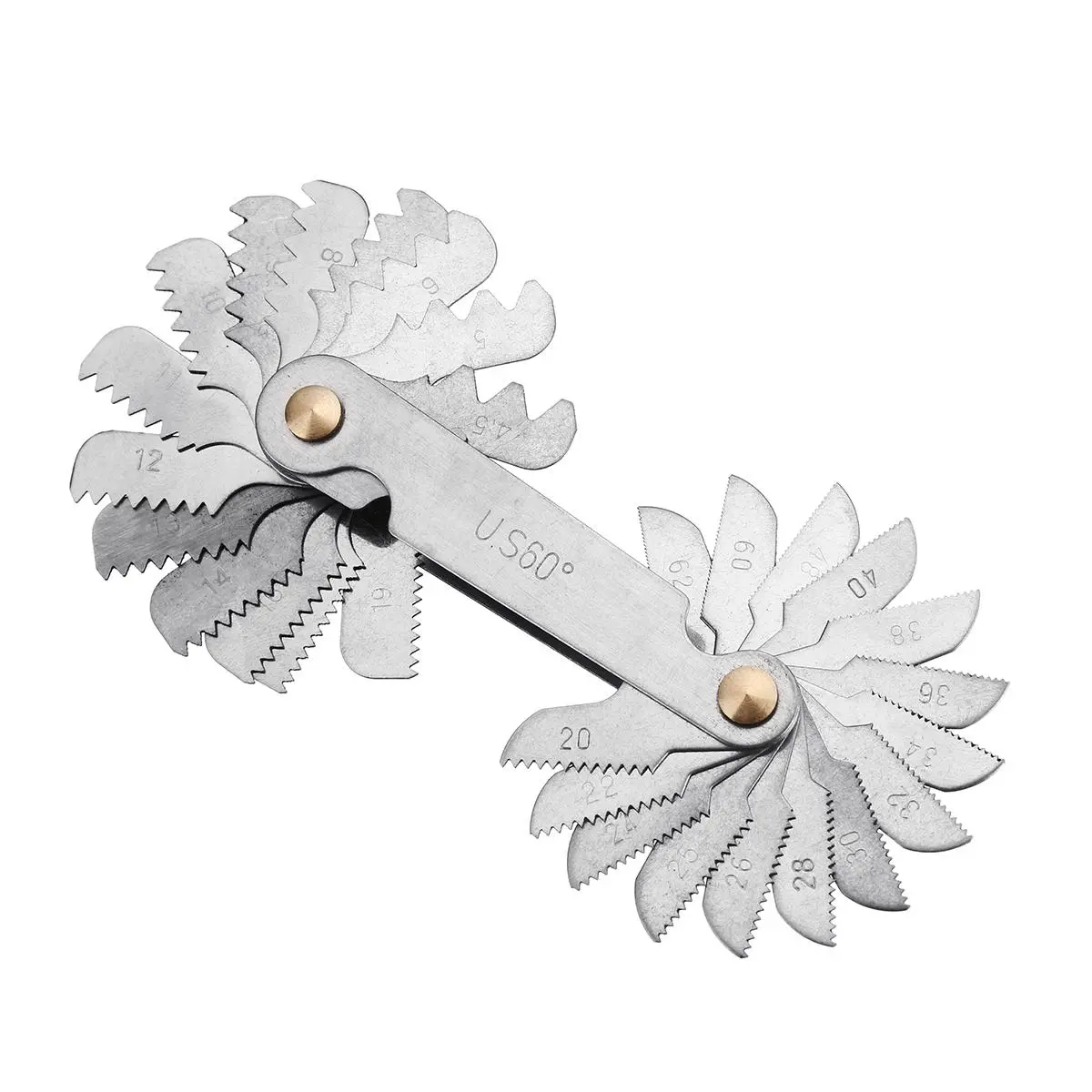 30x Blades Thread Measuring Gauge | Screw Pitch Tool for Nuts & Bolts