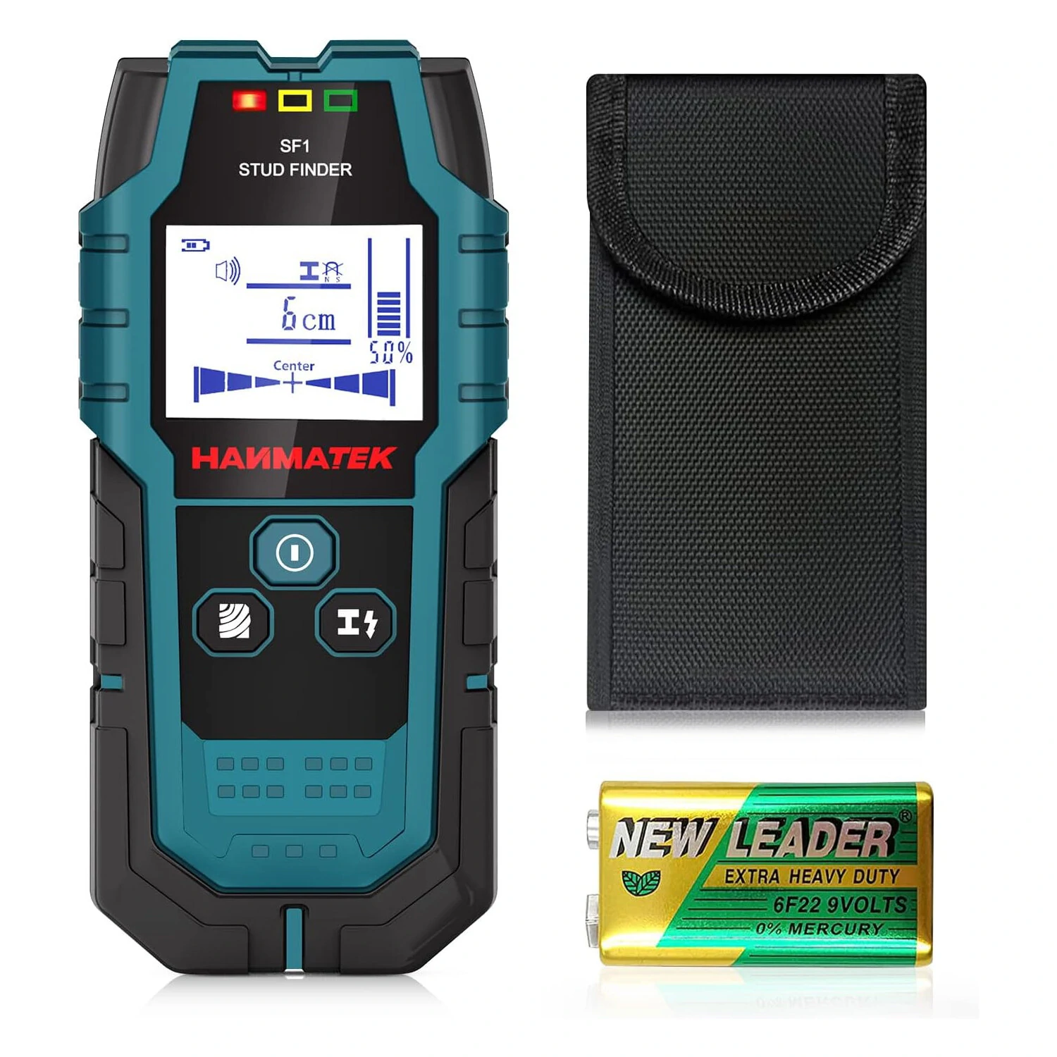 HANMATEK SF1 Stud Finder Wall Scanner - 5 in 1 Detector for Metal Wood & Wires