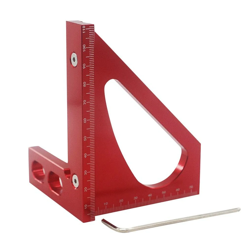 Woodworking Triangle Square Ruler | Precision Angle Measuring Tool & Saw Guide