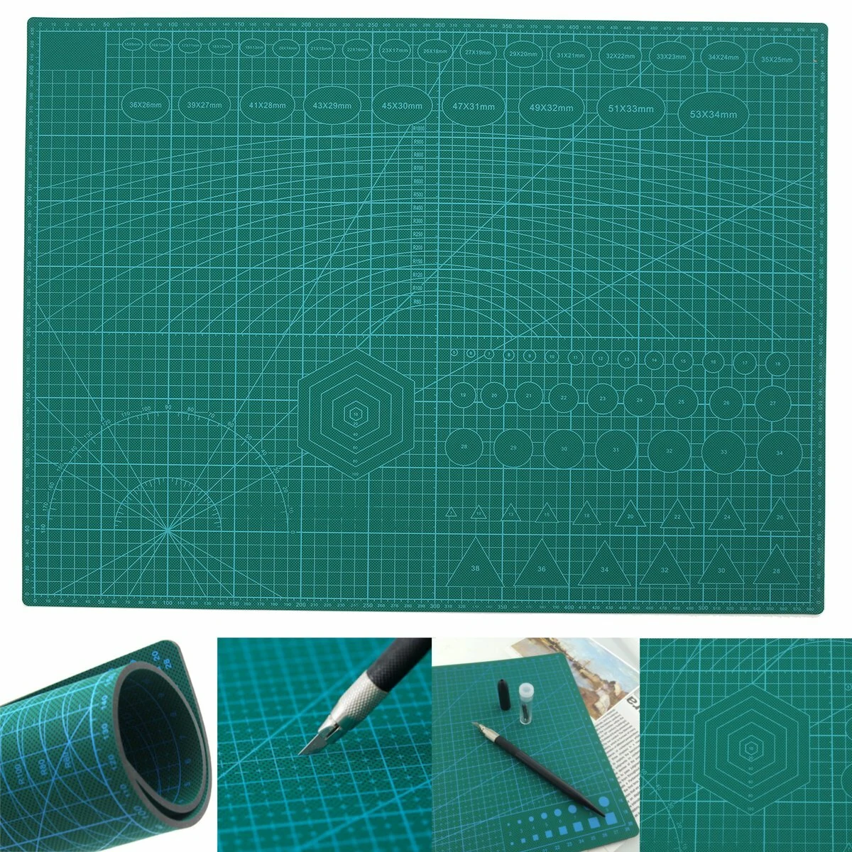 A2 PVC Self Healing Cutting Mat - Double Sided for Craft & Quilting