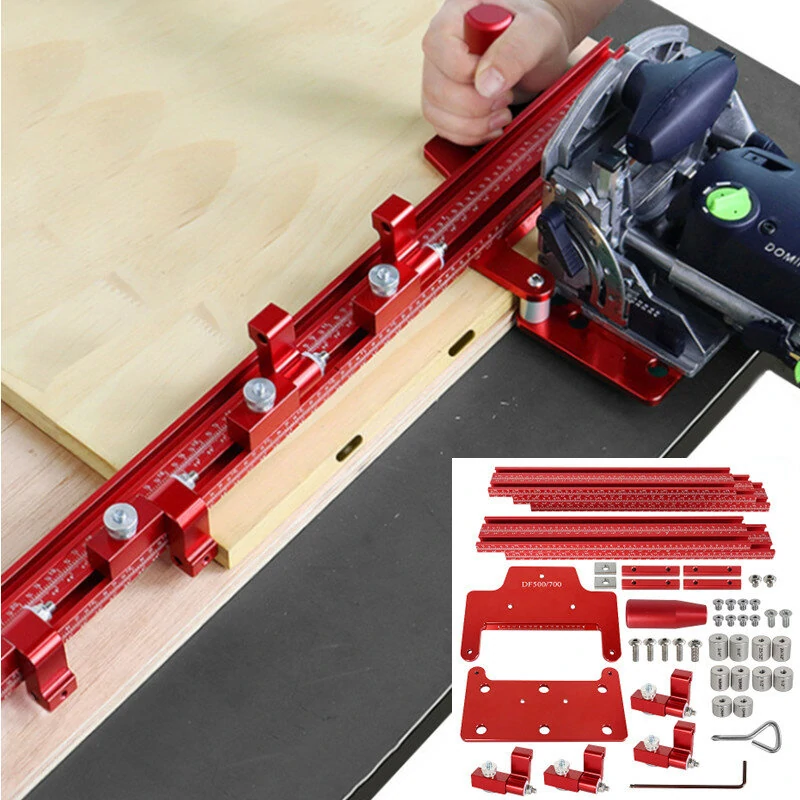 Metric Inch 1500mm Guide Rail for Festool DF500 700 | Tenon Jigsaw Connection & Slotted Punching