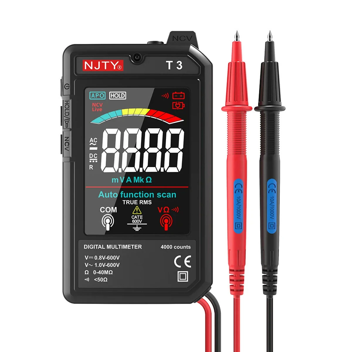 Smart T3 Digital Multimeter | 4000 Count True RMS, Type-C Rechargeable
