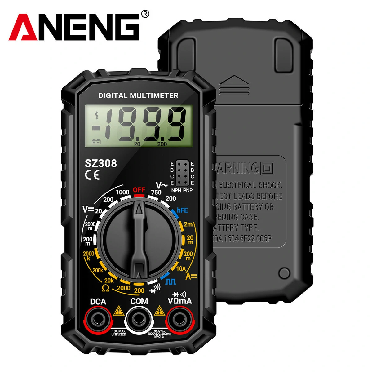 ANENG Professional Digital Multimeter | High Precision AC/DC Voltage Tester | Low Battery Indicator