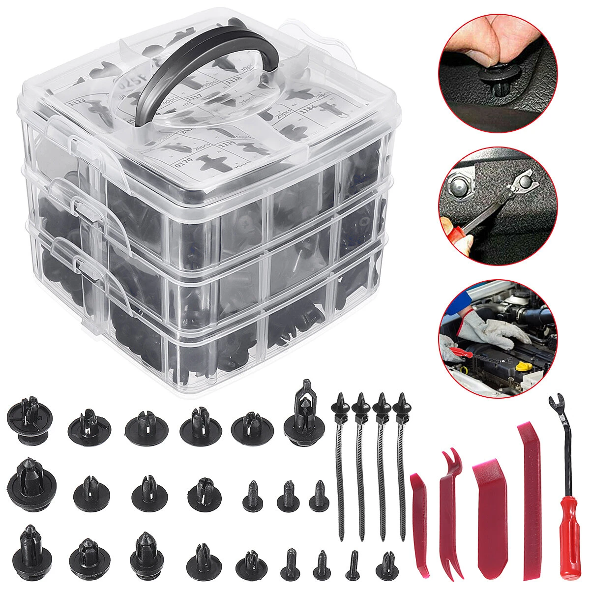 620pcs Car Trim Body Clips Kit - Door Panel & Bumper Fasteners | Rivet Retainer Set