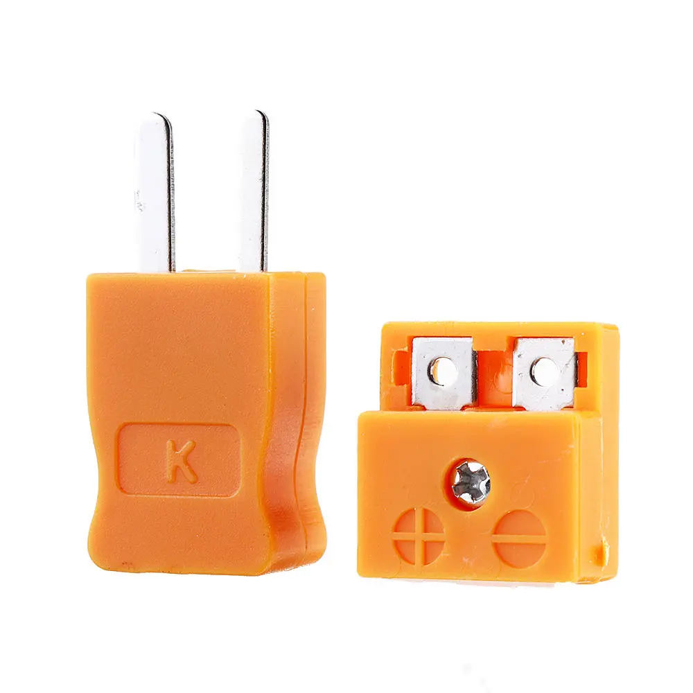 K Type Thermocouple - Mini Yellow Plug & Connector Set | Male & Female