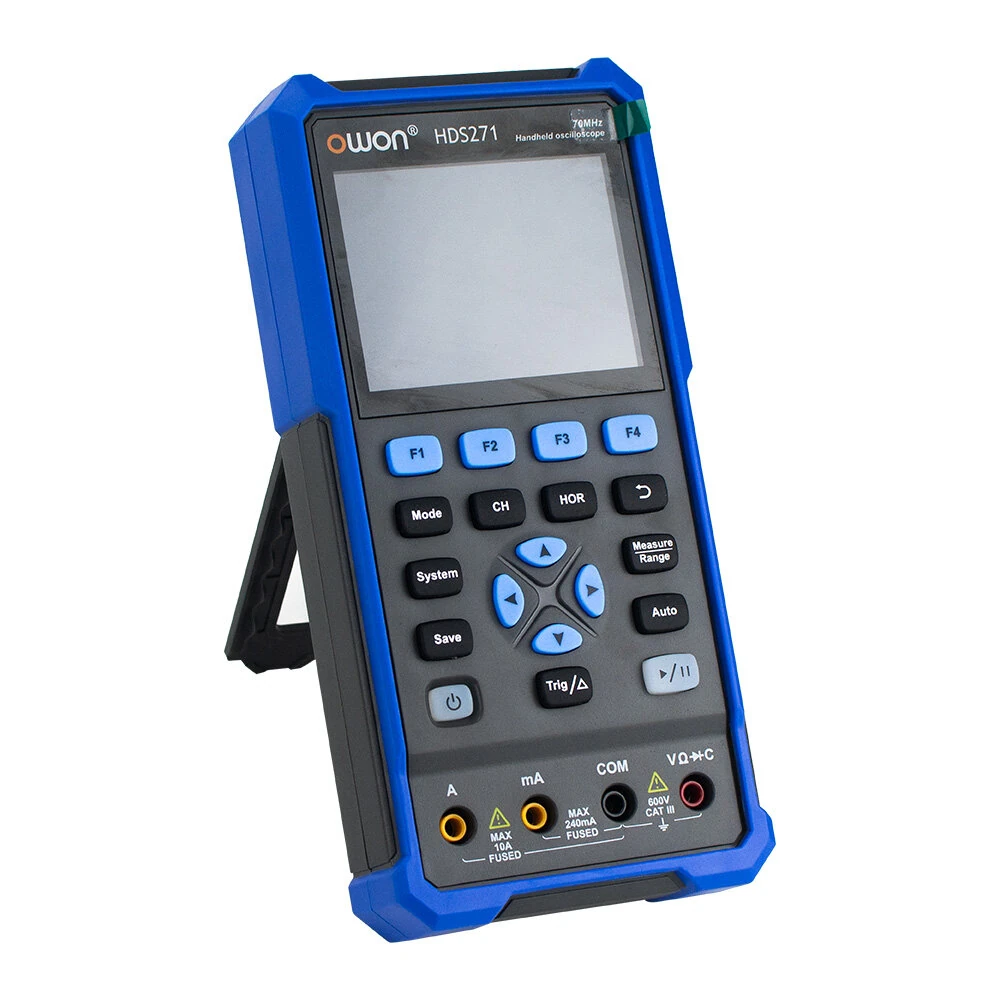 OWON HDS241 Handheld Oscilloscope 40MHz 250MSa/s | 3-in-1 with Multimeter & Waveform Generator