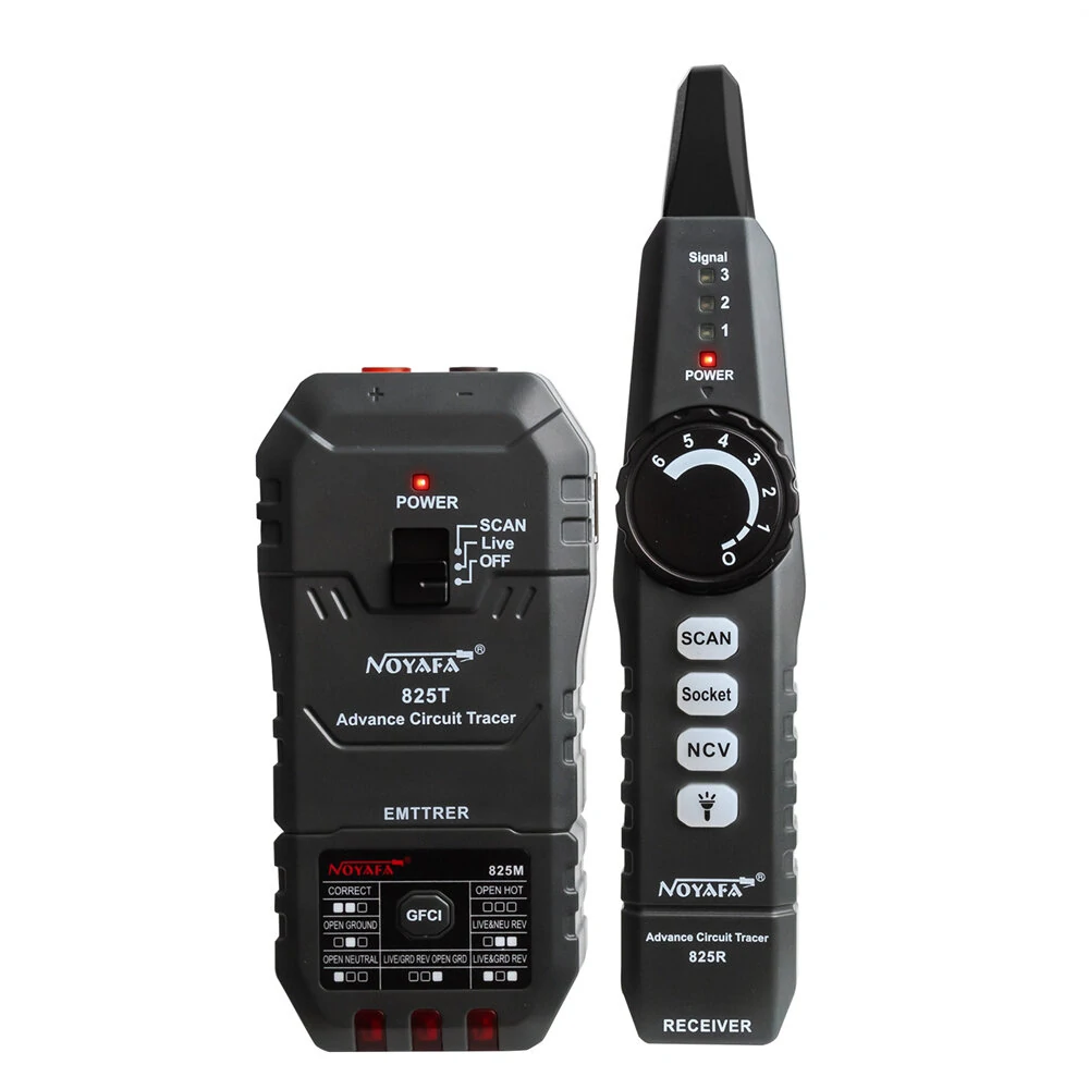 Noyafa NF825TMR Circuit Tracer | GFCI Outlet & Network Cable Finder with NCV
