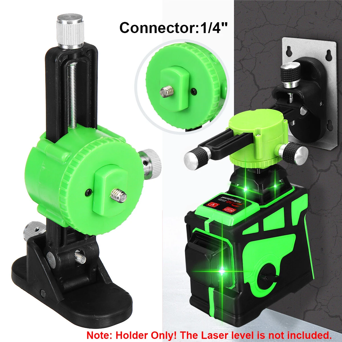 Universal Magnet Laser Level Bracket - 1/4 Inch Holder with Adsorption Stand