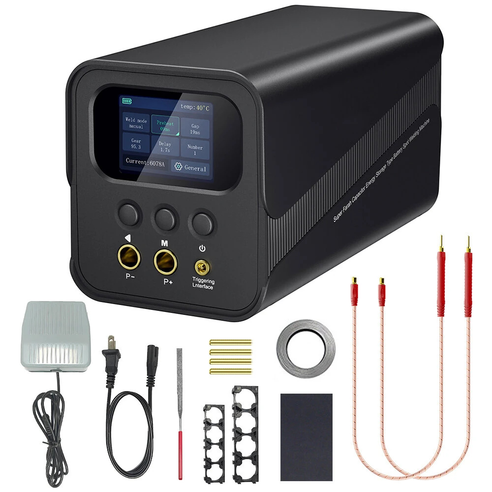 Supercapacitor Spot Welding Machine SK-10P | 2000A 5.8V Output | Automatic & Foot Mode for Battery Repair