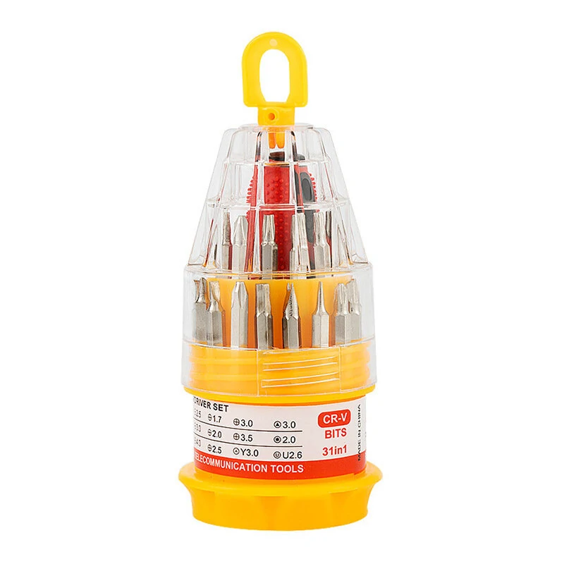 Pagoda Screwdriver Set - 31 in 1 Phillips Bits for Mobile Phone Repair | Multi-Function Tool