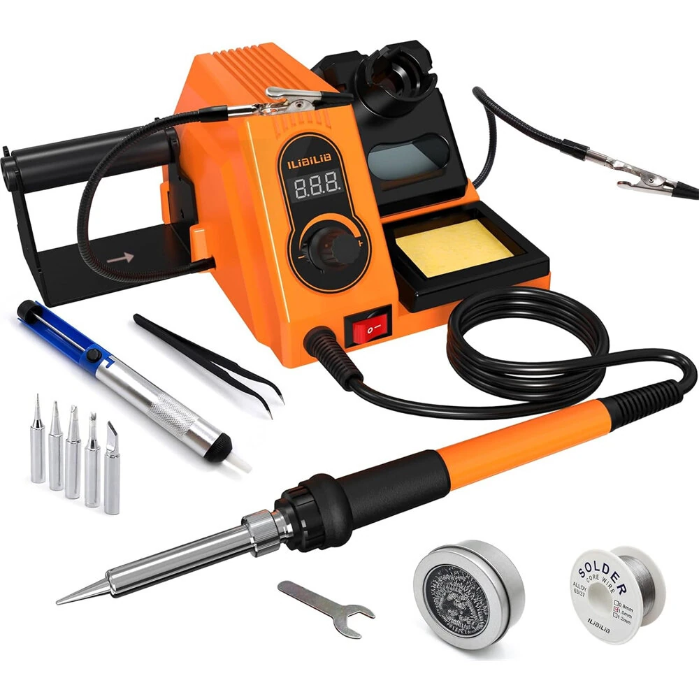 HX46 Soldering Station Kit 600W | PID Temp Control 150-500°C | LCD Display & Auto Sleep