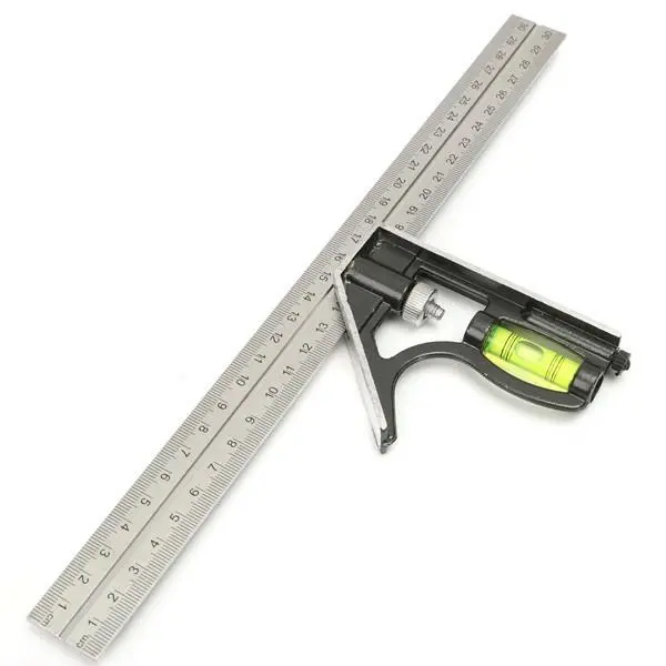 Precise Aluminium Combination Square - DIY Workshop Measuring Tool | Ruler
