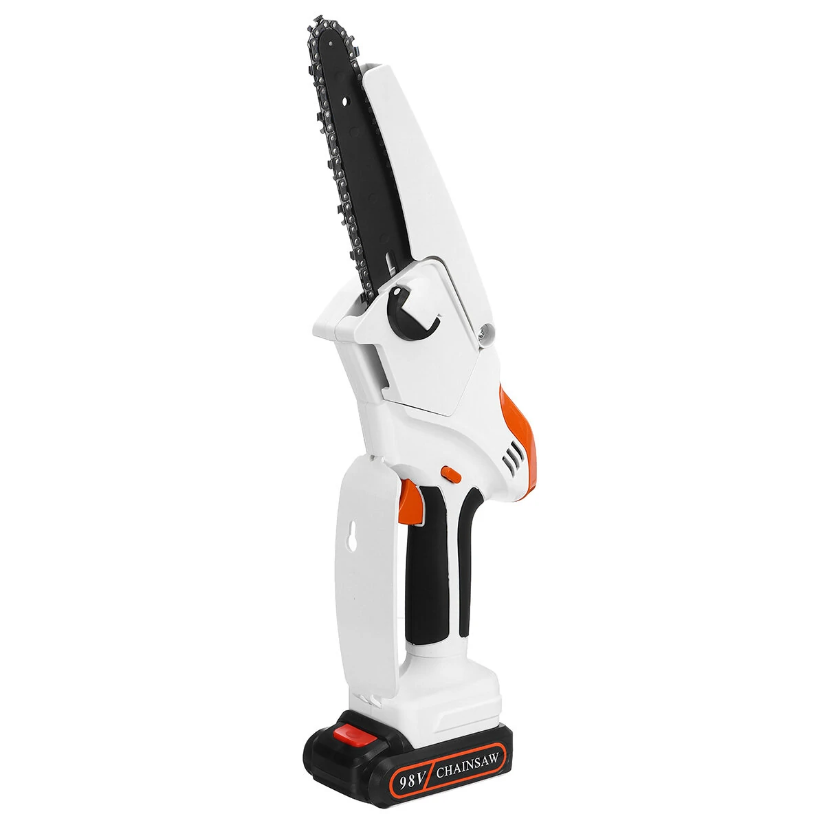98VF Cordless Electric Chain Saw - 6 Inch Rechargeable Wood Cutter w/ Battery