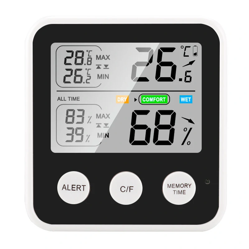 High-Precision LCD Digital Indoor Temperature Humidity Meter | Multi-Functional Household Hygrometer
