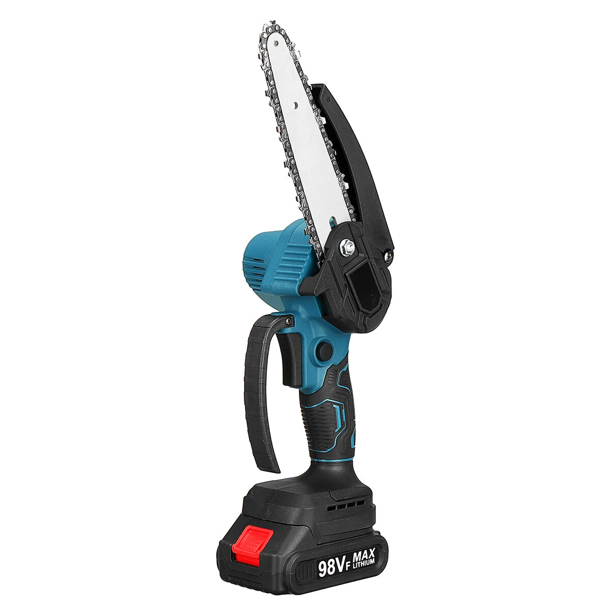 98VF 3000W Mini Electric Chainsaw - 6 Inch | 10000rpm Portable Wood Cutter w/Battery Indicator