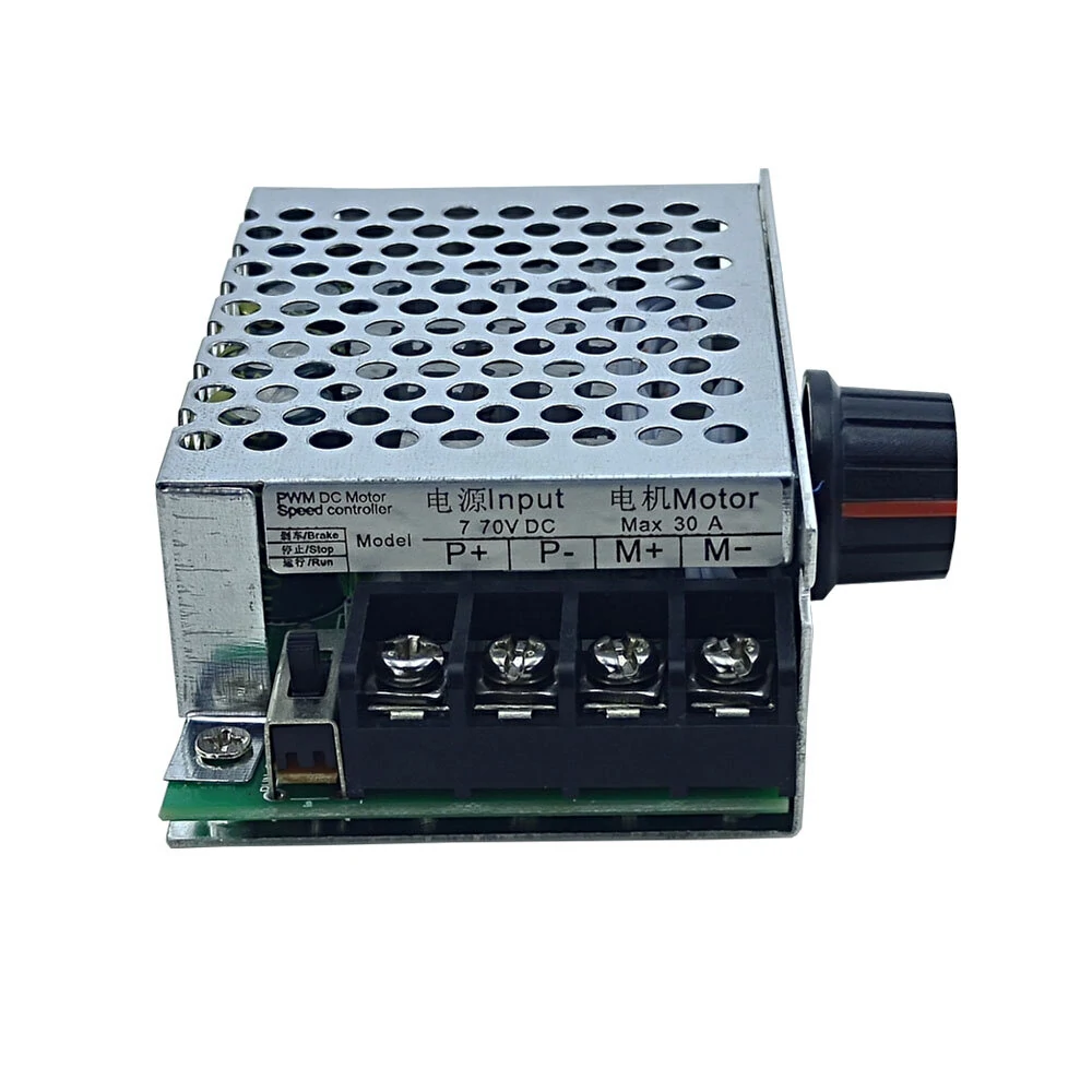 PWM DC Motor Speed Controller Switch - 7-70V 30A for 12V 24V 36V 48V 70V