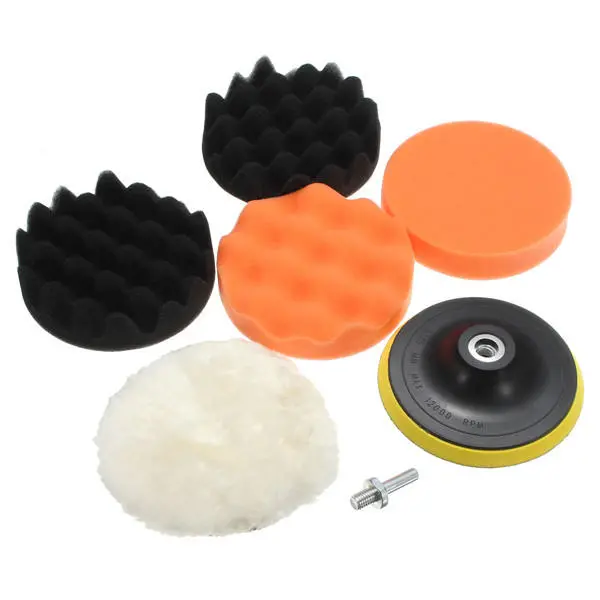 Meguiar's 7-Piece Sponge Polishing Pad Set - 4 to 7 Inch for Car Buffing