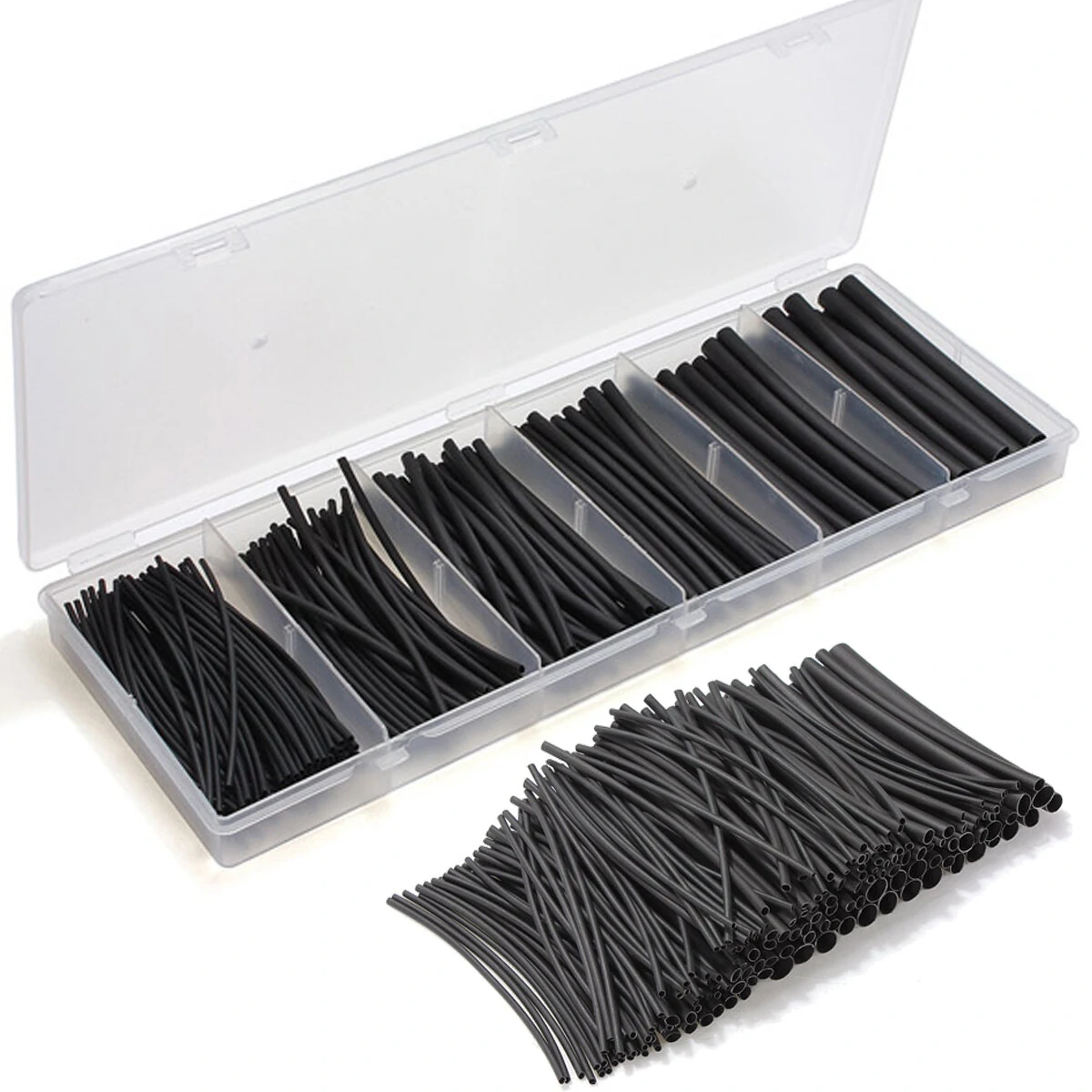 XYZ Brand 2:1 Heat Shrink Tubing Kit - 6 Sizes, 180pcs Assorted Sleeving Wrap