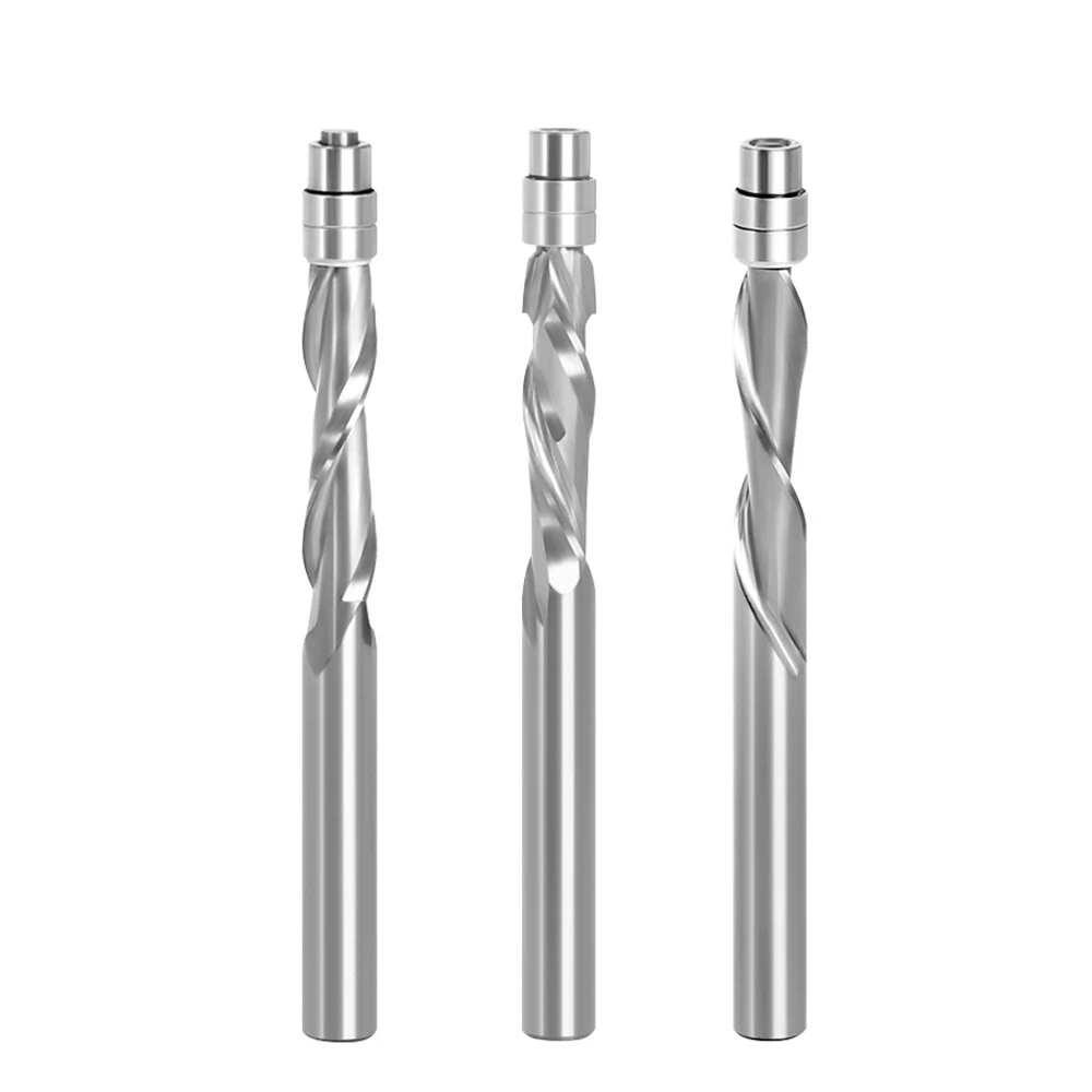 Solid Carbide Flush Trim Router Bit - 6mm 2 Flute Bearing Guide | Woodworking Cutter
