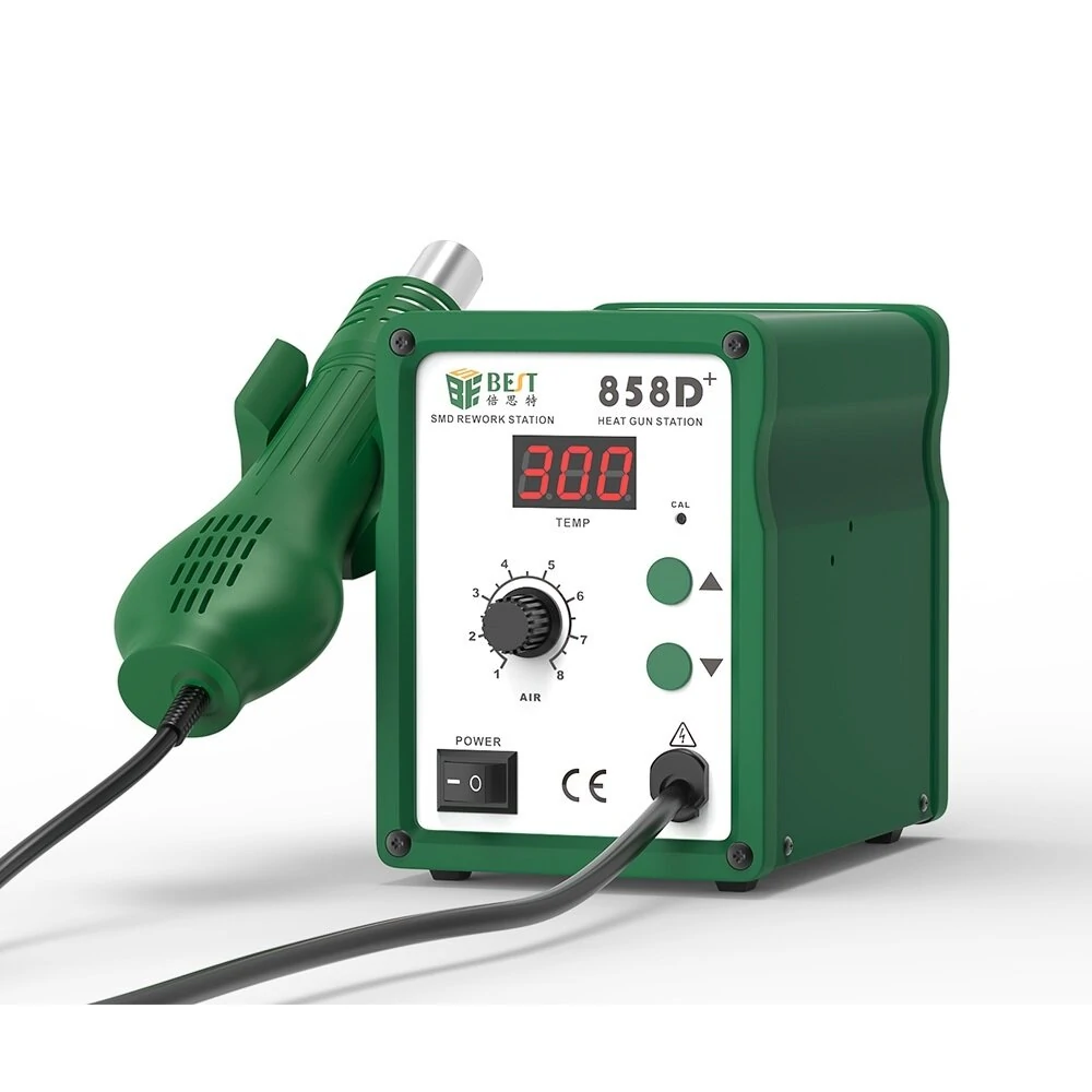 BST-858D+ Hot Air Rework Station | Soldering Desoldering Gun for iPhone Smartphone Repair