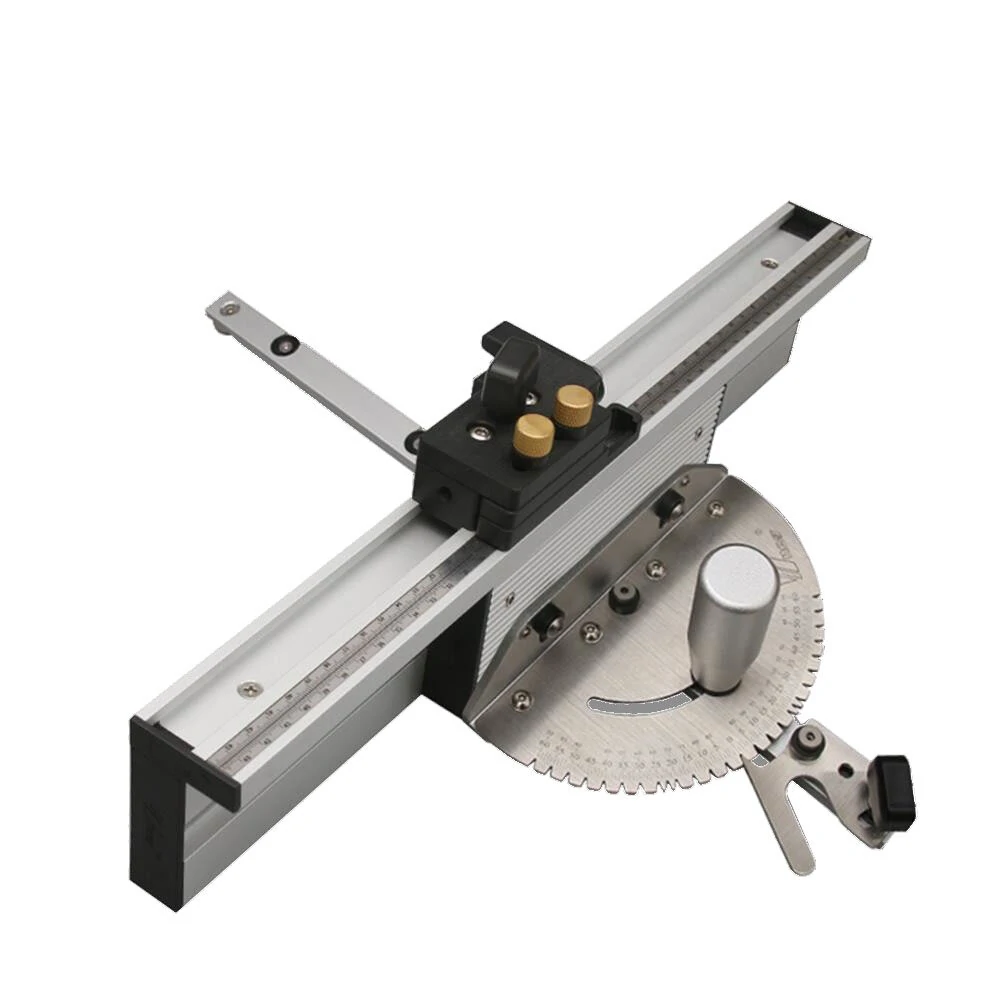 Wnew Miter Gauge - Aluminum Profile Fence with Track Stop | For Table Saw & Router