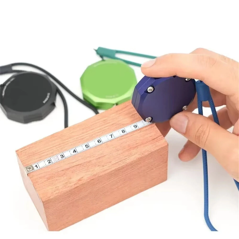 Mini Keychain Tape Measure | 2m Automatic Rebound | Stainless Steel Gift Ruler