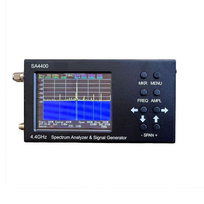 3.2-Inch Touch Screen Spectrum Analyzer | 45-4400 MHz | 600 MHz/s Fast Sweep