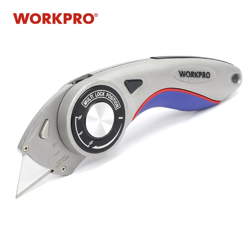 WORKPRO Folding Utility Knife - Aluminum Handle Pipe Cutter | Security Knife