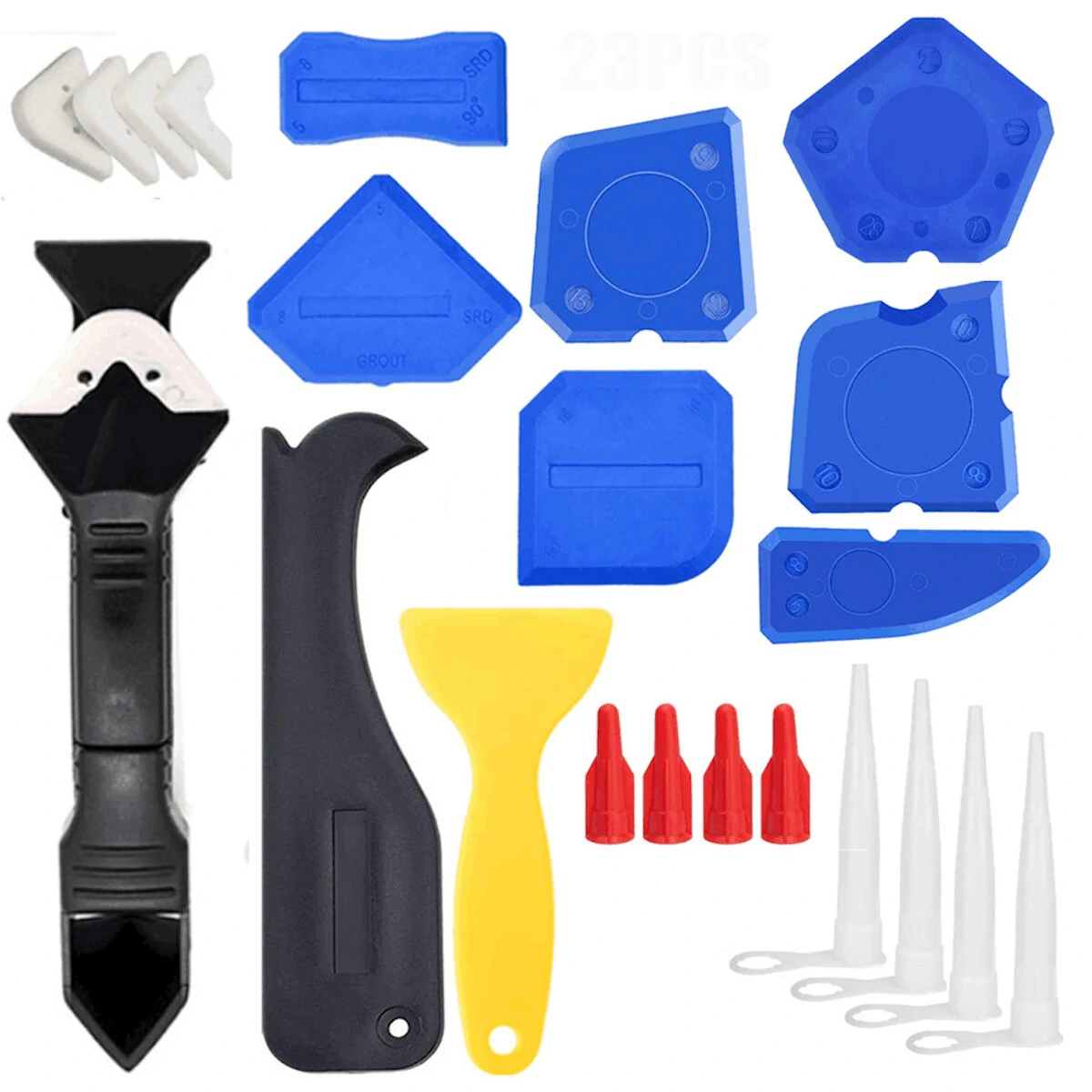 23Pcs Silicone Sealant Remover Tool Kit - Caulk Grout Scraper for Kitchen Bathroom Sink