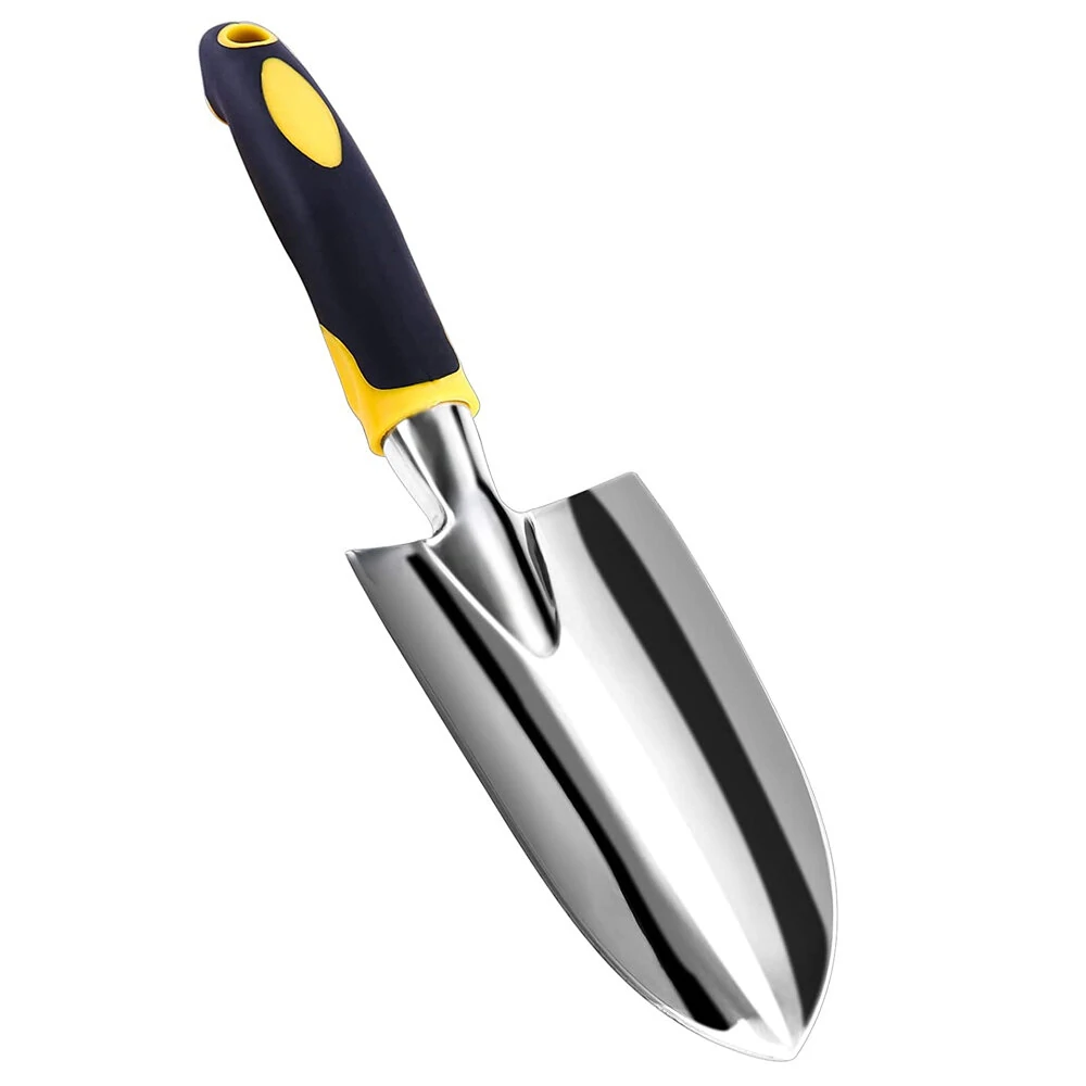 Garden Trowel Hand Shovel - Ergonomic Non-Slip Rubberized Handle for Planting & Weeding