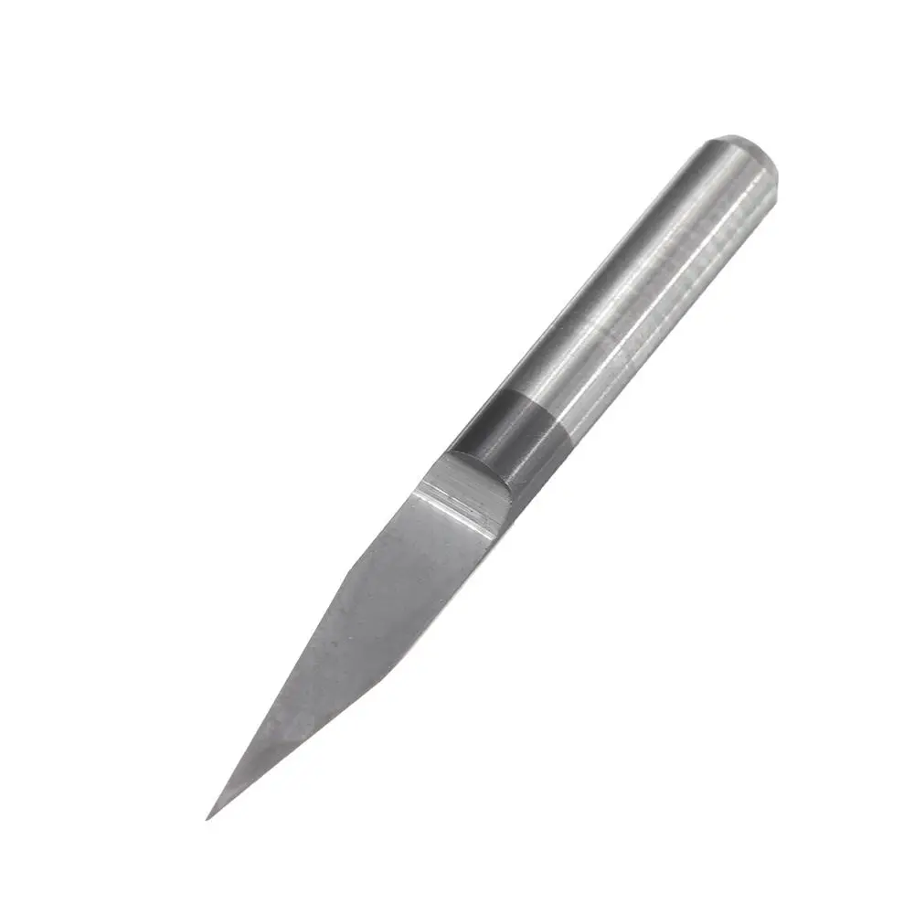 25 Degree 3.175mm Shank PCB Engraving Bit | 0.1-0.5mm Flat Bottom CNC Tool