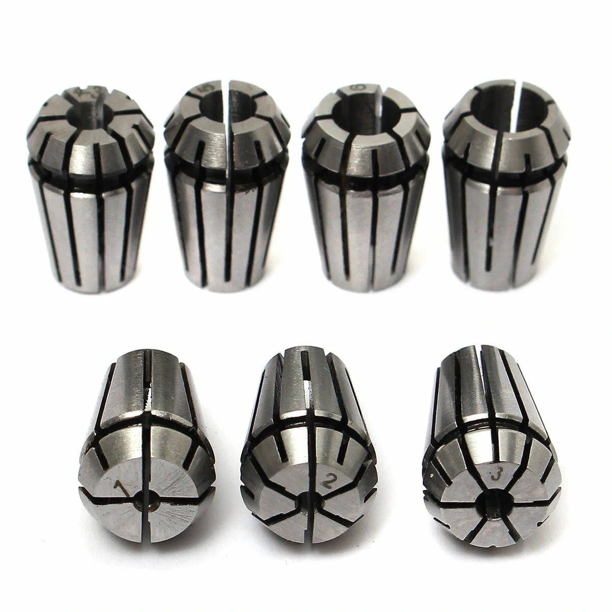 Machifit ER11 Spring Collet Chuck Set - 7pcs 1-7mm for CNC Milling & Lathe