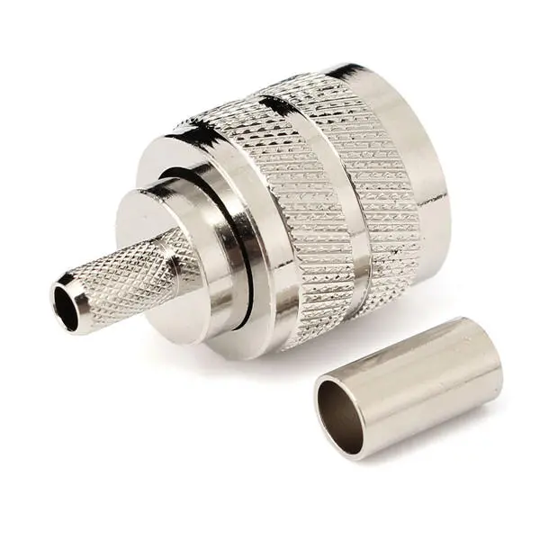 UHF PL259 Male Connector - Crimp for RG58 RG142 LMR195 Cable | Straight Adapter