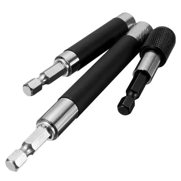 Drillpro 3pcs 1/4 Inch Hex Magnetic Bit Holder | 80mm 120mm & 60mm Extension Bar