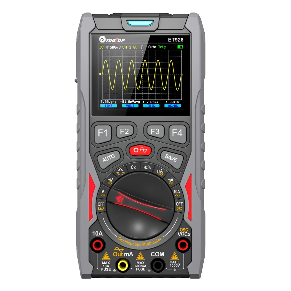 ET928 3-in-1 Digital Oscilloscope Multimeter Signal Generator | 50Msps, 320x240 Display | Portable Professional Tool