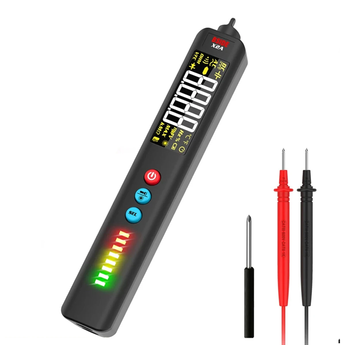 BSIDE X2 Smart Digital Multimeter - AC DC Voltage Detector | Infrared Temp & Continuity