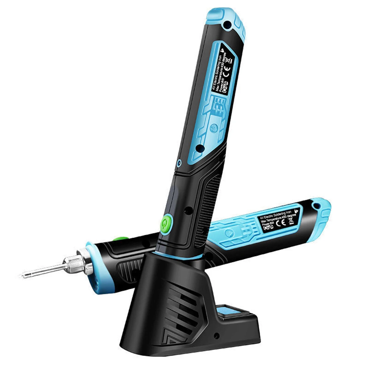 8W Cordless Soldering Iron - 4V Rechargeable Lithium Battery & Wireless Charging