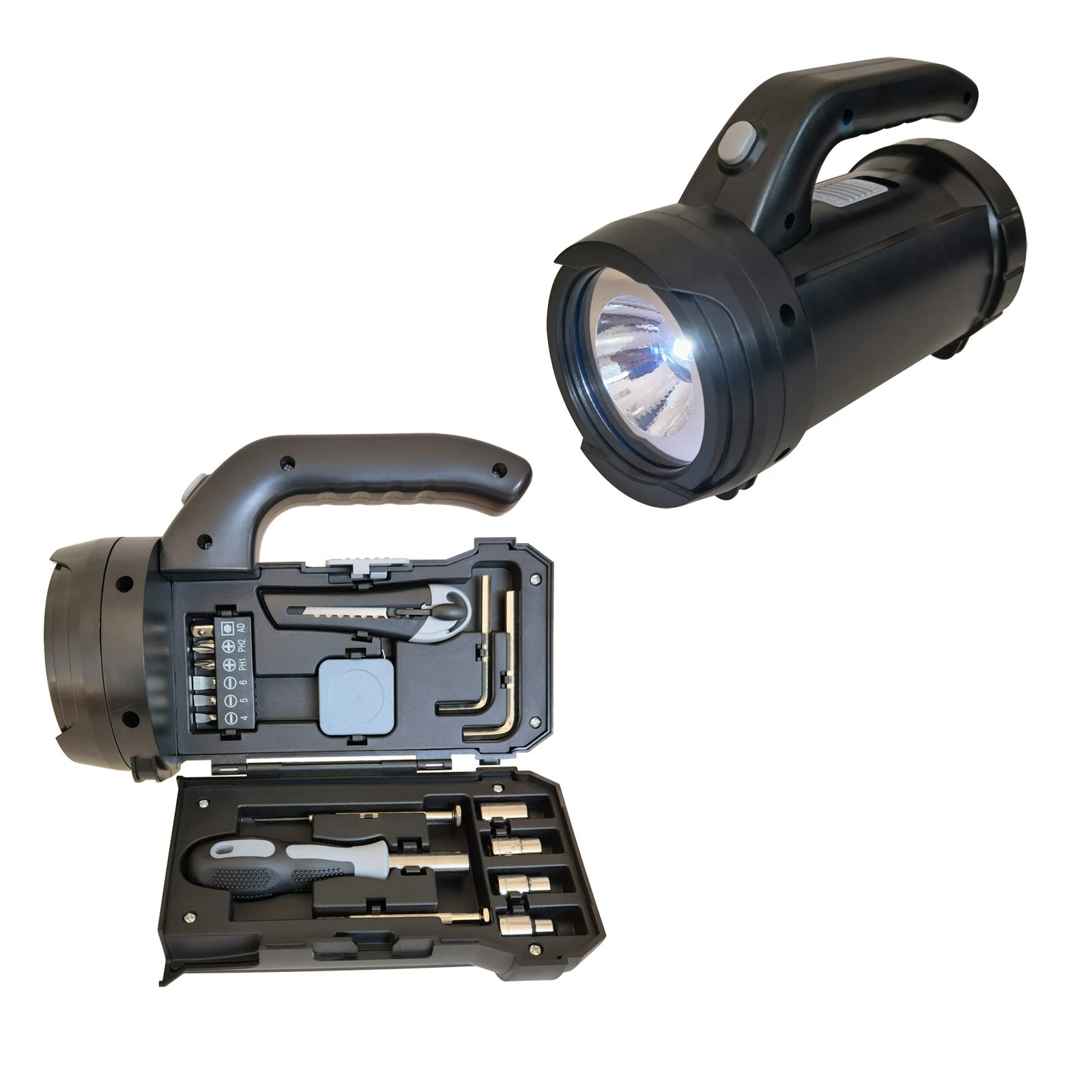 Multifunctional Toolkit with Built-in LED Flashlight | Eco-Friendly & Ergonomic | High-Strength ABS & Carbon Steel