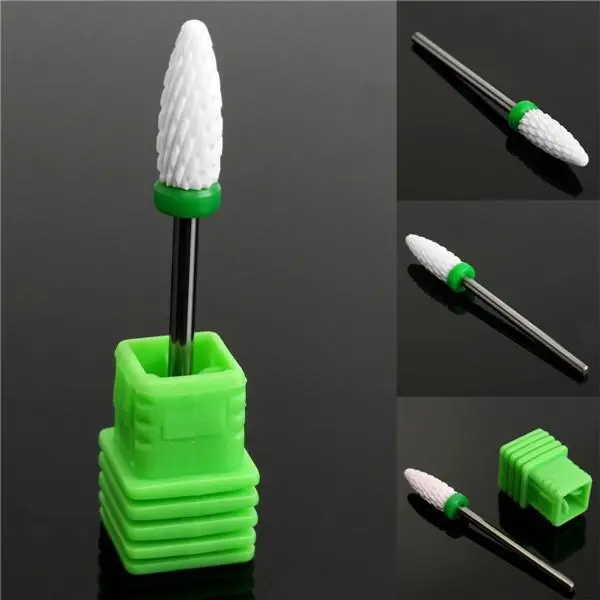 3/32 Inch Shank 6mm Grinding Head | Ceramic Nail File Drill Bit for Electric Drill