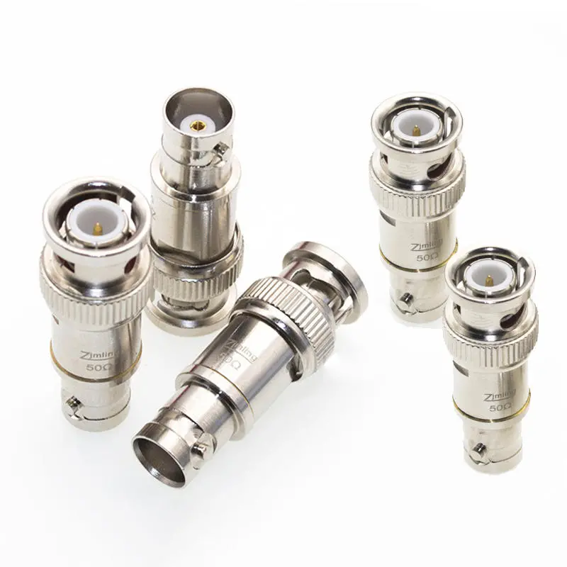 5 Pcs Y1078 50Ω BNC Male to Female Plug | High Frequency Test Socket for Oscilloscope Probe
