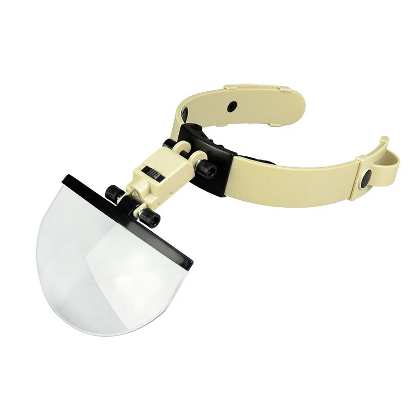 MG81003 Hands Free Magnifier Helmet with LED Lamp - 1.2X to 5.5X 4 Lens Set for Watch & Jewelry Repair