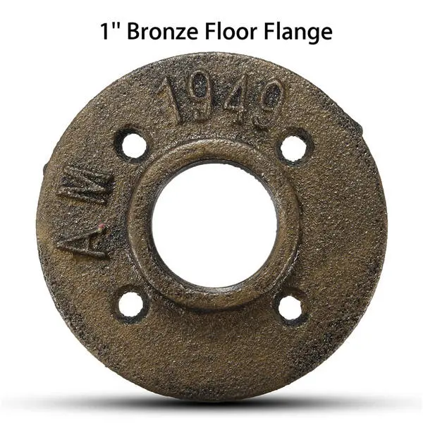 Malleable Iron Floor Flange - 1 Inch Threaded for Pipe Fittings & Wall Mount