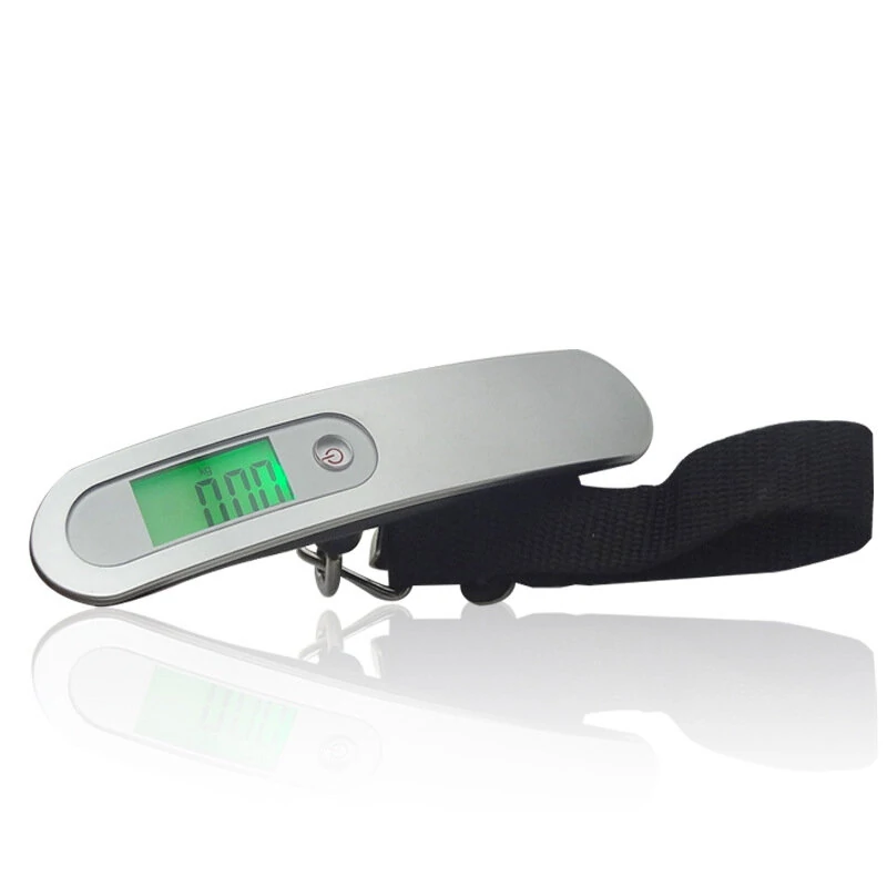 Digital Luggage Scale 50kg - Portable Hanging Scale with Backlight | Silver