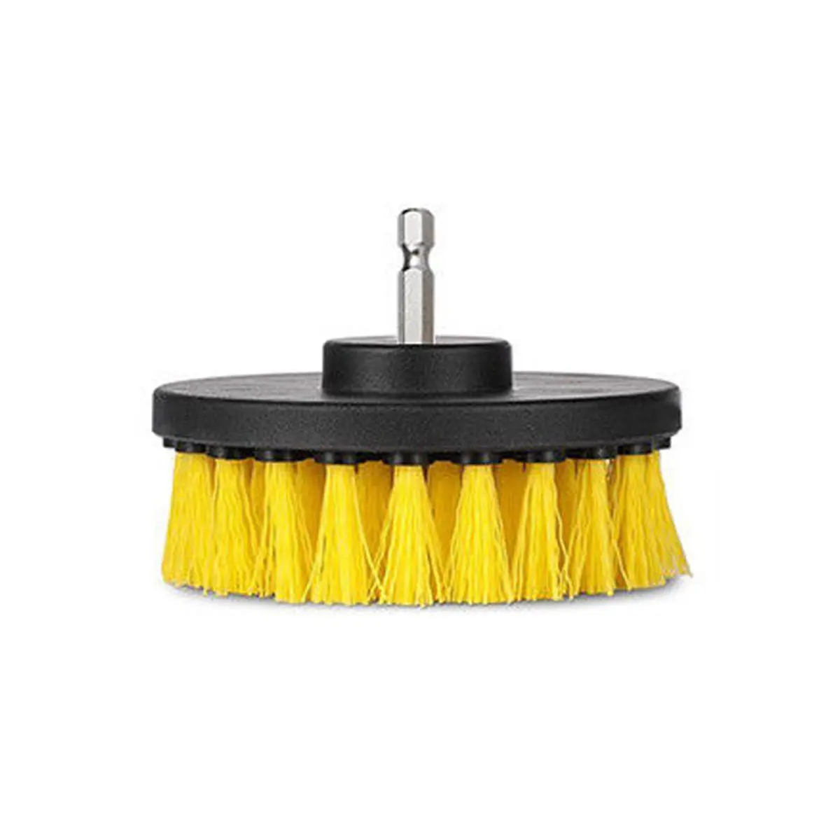 Bristle Electric Drill Brush - 2 Inch Green & 4 Inch Yellow for Dust Removal